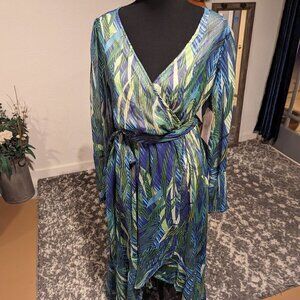 NWT Une Ame Boho Floral Bell Sleeve High-Low Dress | Size L